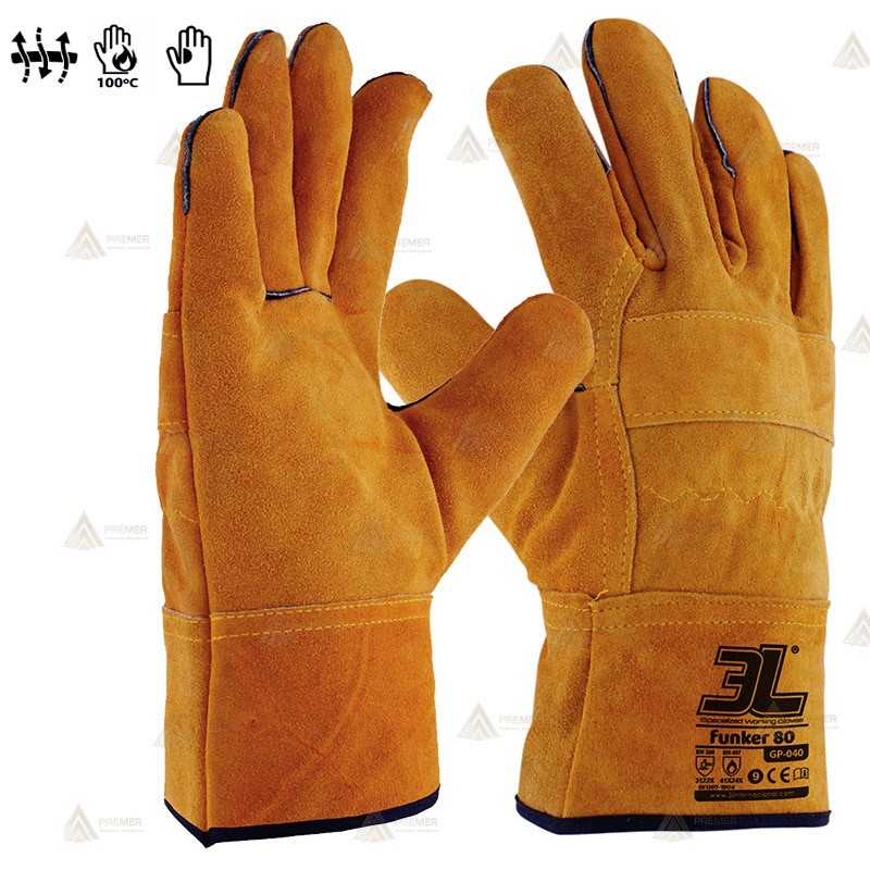 Guantes cortos mixtos económicos de serraje para Bomberos Forestales