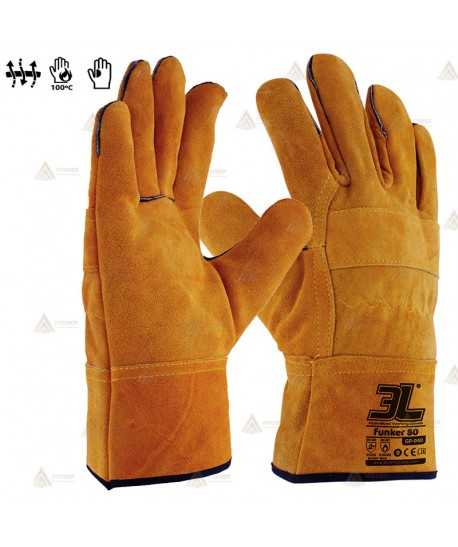 Guantes cortos mixtos económicos de serraje para Bomberos Forestales