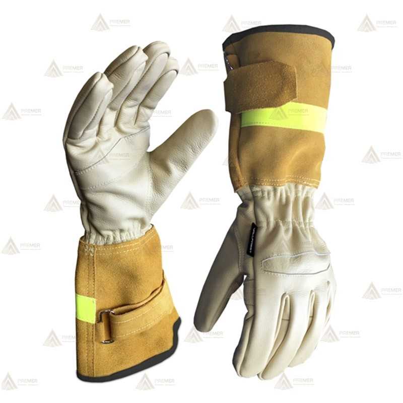 Guantes para bomberos forestales en piel flor hidrofugada e ignífuga