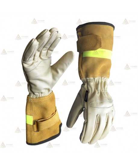 Guantes para bomberos forestales en piel flor hidrofugada e ignífuga