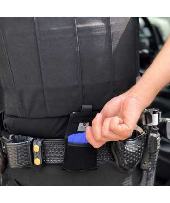 Porta guantes desechables de cordura para cinturón de policía
