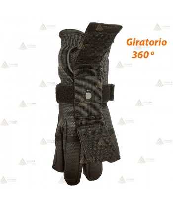Porta guantes giratorio policial económico de cordura para cinturón