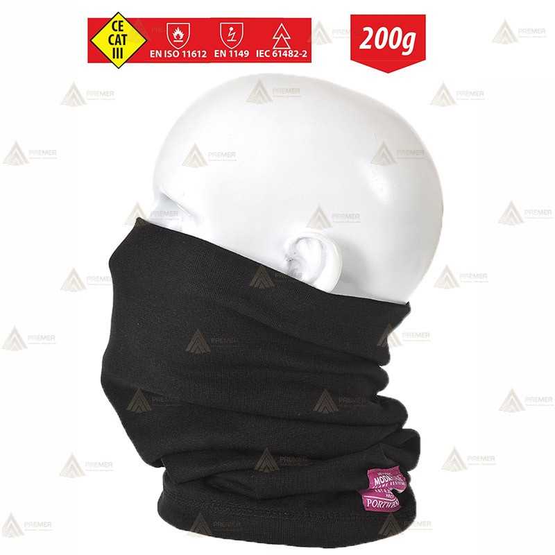Braga de cuello modacrílica ignífuga, anti arco y antiestática