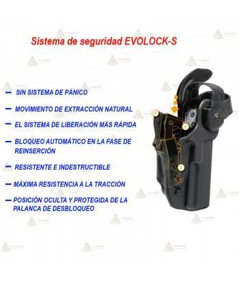 Funda Radar 6167 Police 2D Nivel 2 de seguridad para Beretta 92FS