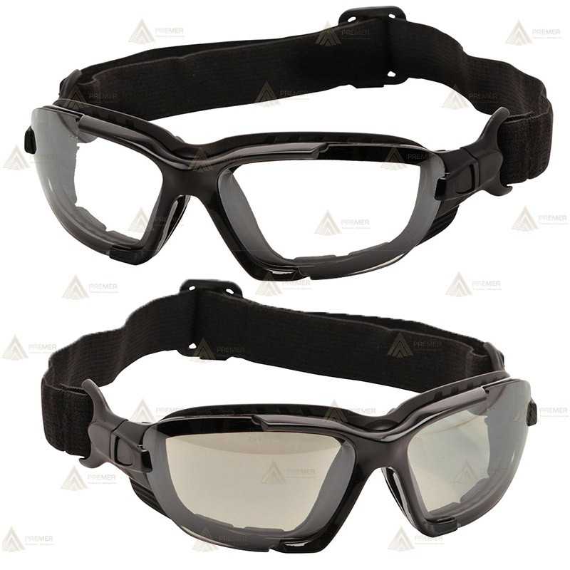Gafas panorámicas con patillas y goma para tiro
