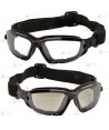 Gafas panorámicas con patillas y goma para tiro