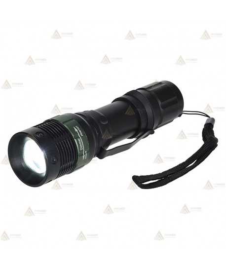 Linterna táctica led con zoom (180 lúmenes)