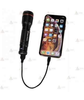 Linterna led recargable con micro USB  (600 lúmenes)
