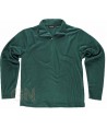 Jersey polar segunda piel con cierre de media cremallera color verde