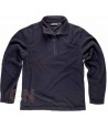 Jersey polar segunda piel con cierre de media cremallera color negro