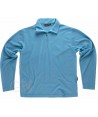 Jersey polar segunda piel con cierre de media cremallera color celeste