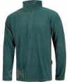 Jersey polar segunda piel con cierre de media cremallera color verde
