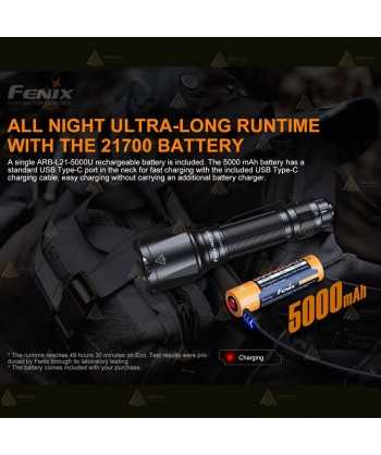 Linterna táctica de Fénix TK22-TAC recargable con USB (2800 lúmenes)