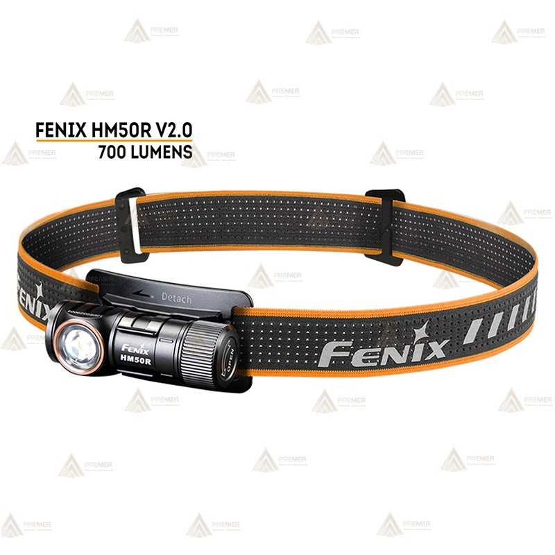 Frontal HM50R V2 de Fénix, recargable con USB, con luz blanca y roja (700 lúmenes)