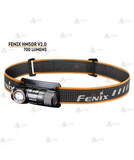 Frontal HM50R V2 de Fénix, recargable con USB, con luz blanca y roja (700 lúmenes)