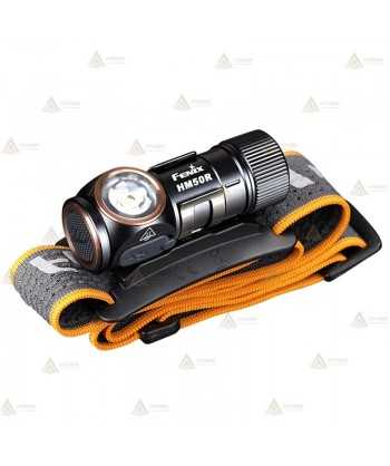 Frontal HM50R V2 de Fénix, recargable con USB, con luz blanca y roja (700 lúmenes)