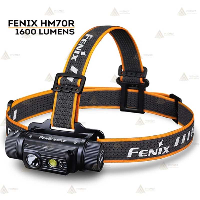 Linterna frontal Fénix HM70R con luz blanca y roja (1600 lúmenes)