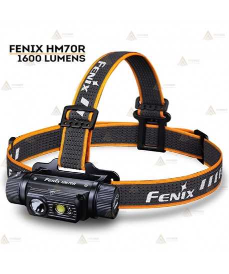 Linterna frontal Fénix HM70R con luz blanca y roja (1600 lúmenes)