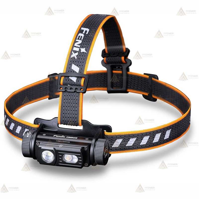 Frontal Fénix HM60R 1200 lúmenes con doble distancia de haz y luz roja