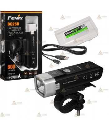 Foco linterna para bicicleta BC25R de Fénix. Proporciona 600 lúmenes