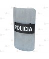Escudo transparente antidisturbios para policía
