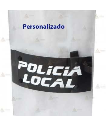 Escudo transparente antidisturbios para policía