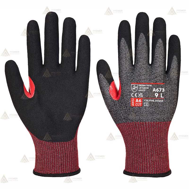 Guante CT200 AHR18 de Nitrilo esponjoso anticorte nivel F para excarcelaciones