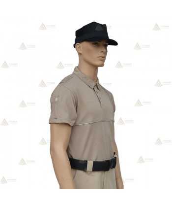 Polo transpirable y antibacteriano de manga corta para vigilantes de seguridad