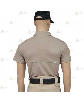 Polo transpirable y antibacteriano de manga corta para vigilantes de seguridad