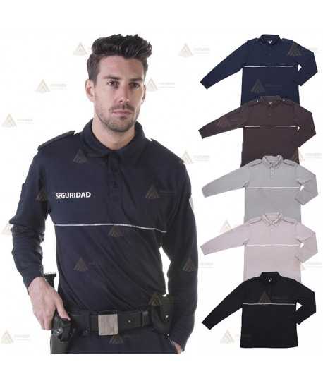 Polo transpirable de manga larga para Vigilantes de Seguridad