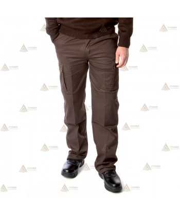 Pantalones multibolsillos con refuerzos. Muy fuertes marrones