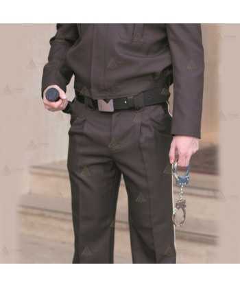 Cinturón de piel con hebilla de chapa para vigilantes de seguridad