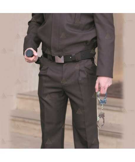 Cinturón de piel con hebilla de chapa para vigilantes de seguridad