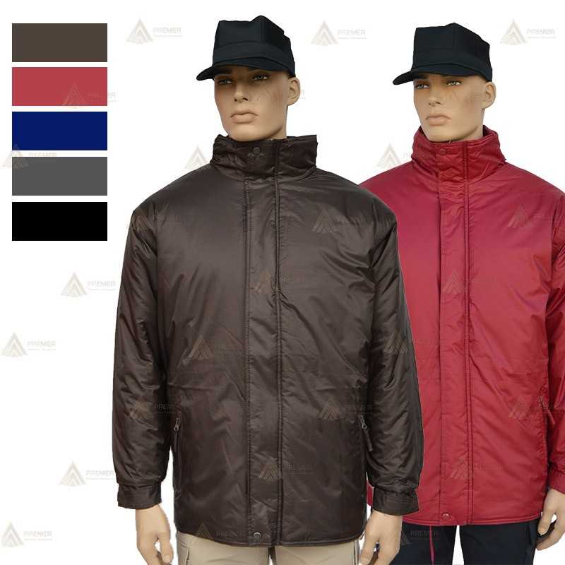Parka para vigilantes de seguridad color marrón