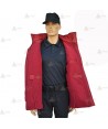 Parka para vigilantes de seguridad color granate