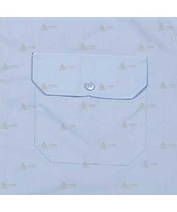 Camisa para uniforme manga larga con galoneras color celeste