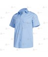 Camisa para uniforme manga corta color celeste