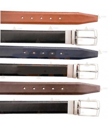 Cinturón de piel reversible