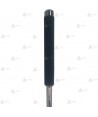 Bastón negro cromado extensible de 53 cm