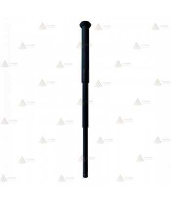 Bastón negro cromado extensible con pulsador de 53 cm