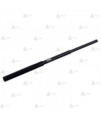 Bastón negro cromado extensible con pulsador de 53 cm