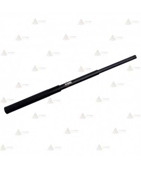 Bastón negro cromado extensible con pulsador de 53 cm