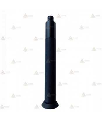 Bastón negro cromado extensible con pulsador de 53 cm