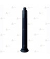 Bastón negro cromado extensible con pulsador de 53 cm