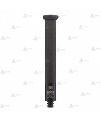 Bastón negro cromado extensible con pulsador de 53 cm