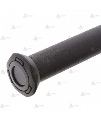 Bastón negro cromado extensible con pulsador de 53 cm