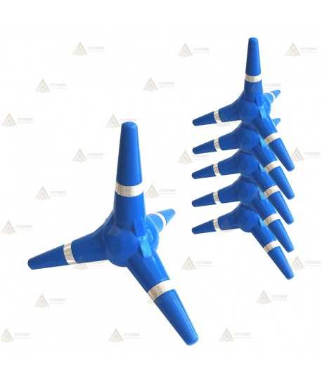 Tetrápodo semi apilable color azul para policía