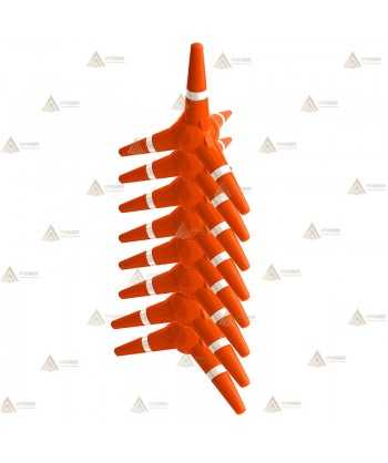 Tetrápodo semi apilable color naranja para policía