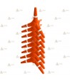 Tetrápodo semi apilable color naranja para policía