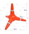 Tetrápodo semi apilable color naranja para policía